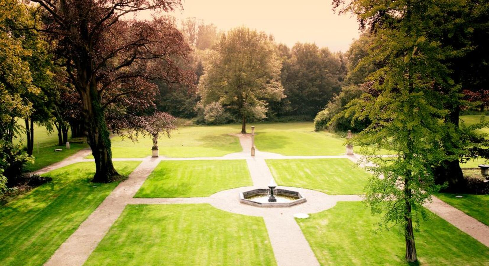 Garden with mature trees