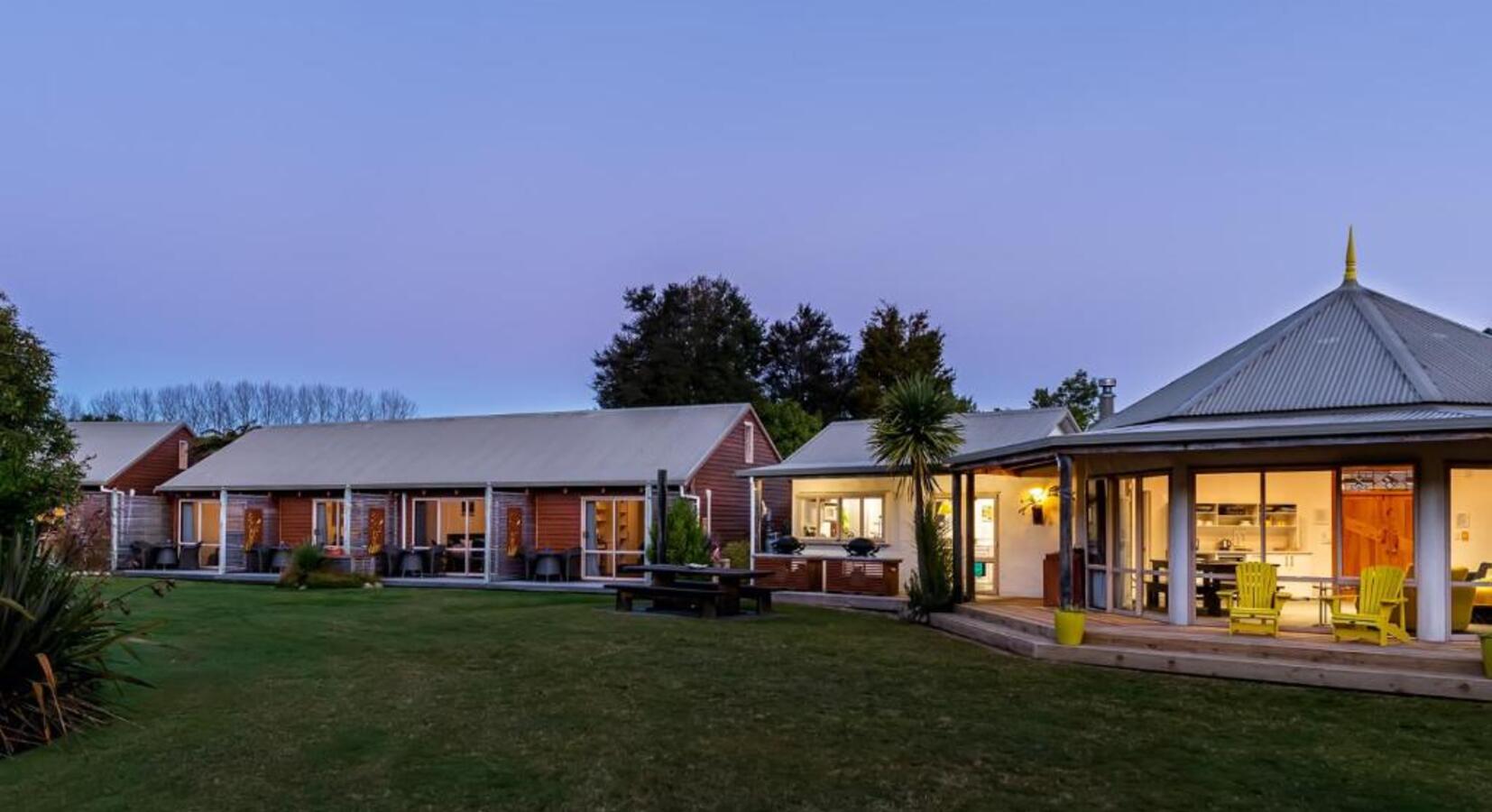 Chalets in the Evening