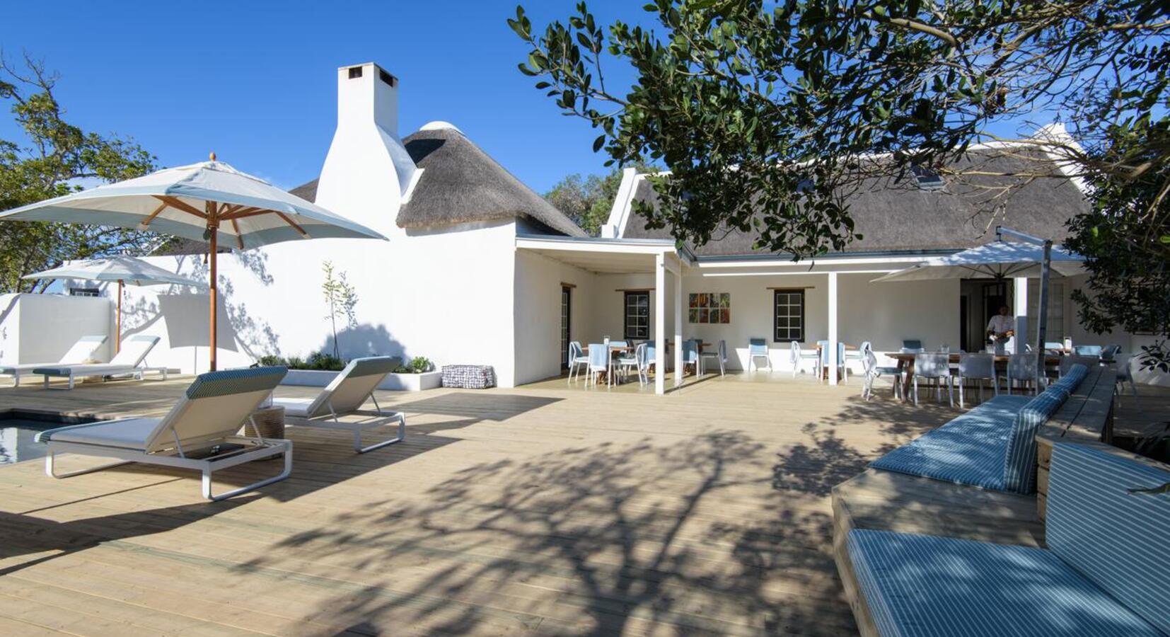 Pool deck and terrace dining