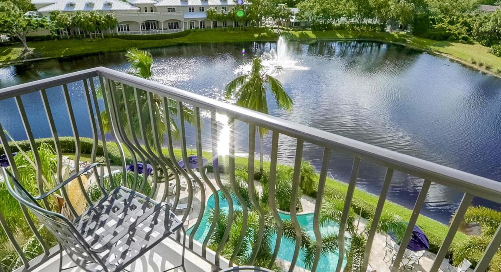 Private balcony and view