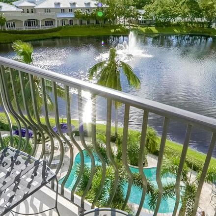 Private balcony and view