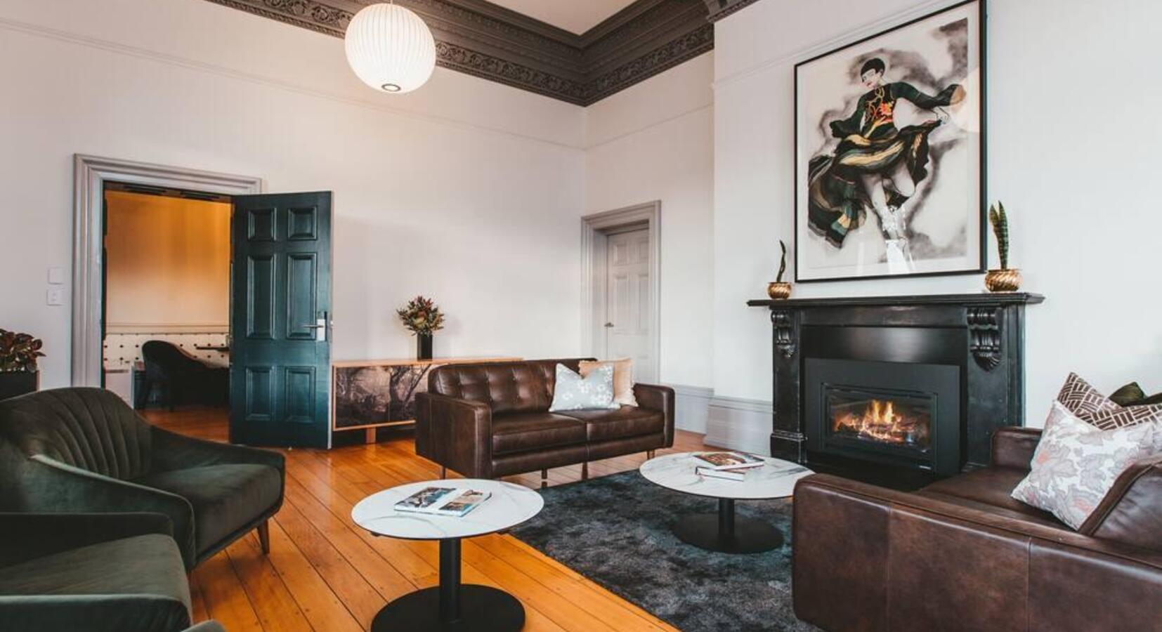 Sitting Room with Fireplace