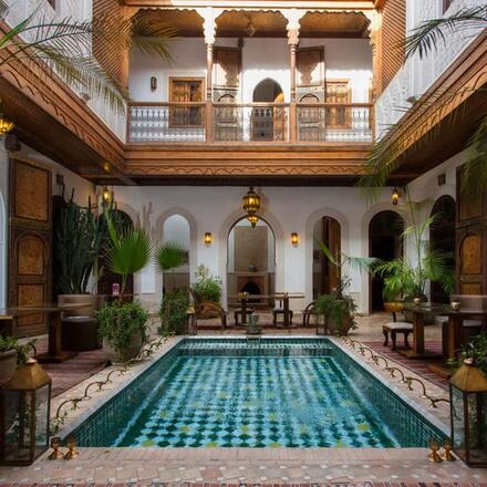 Riad courtyard view