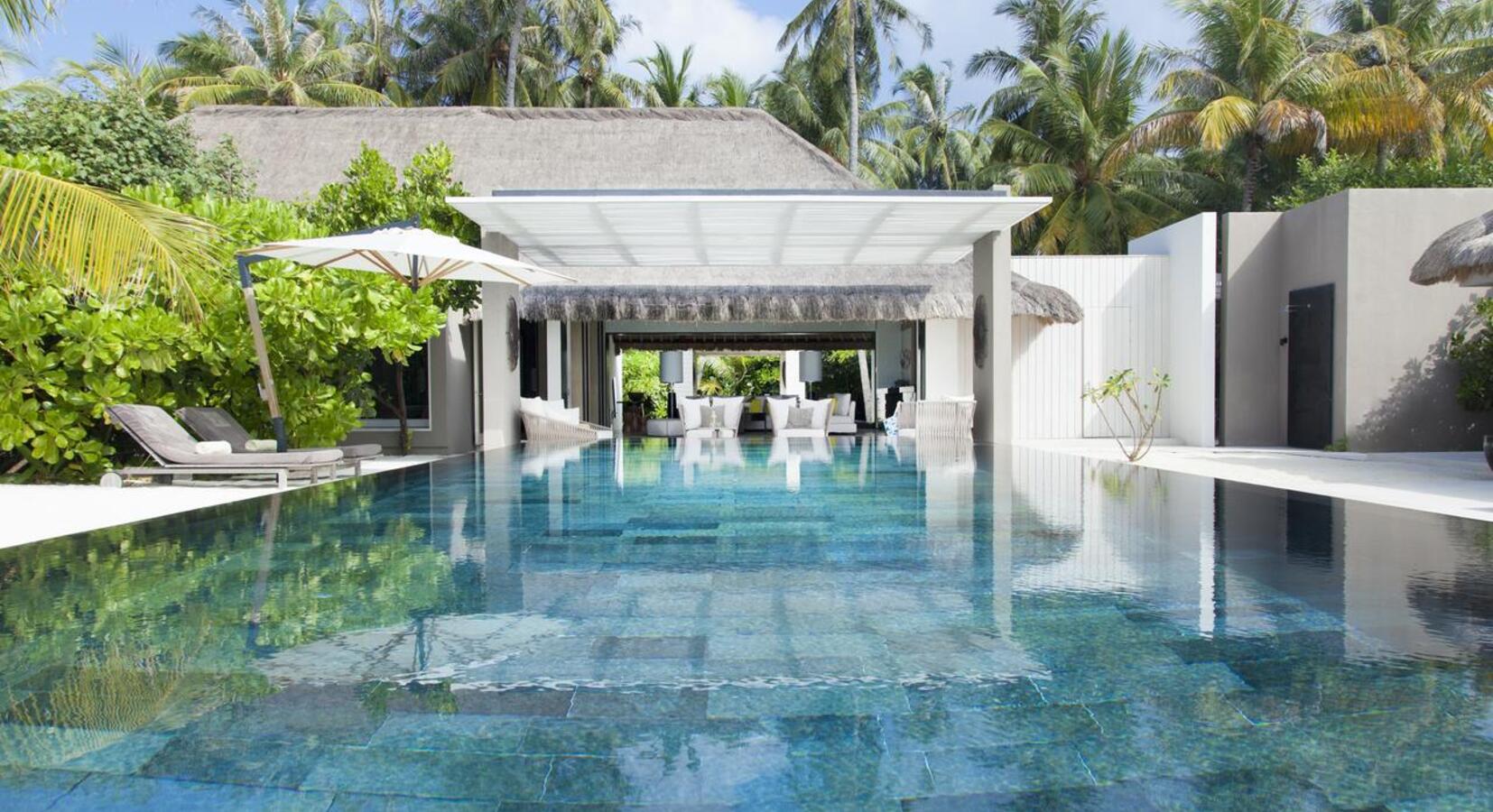 Private pool in beachside villa