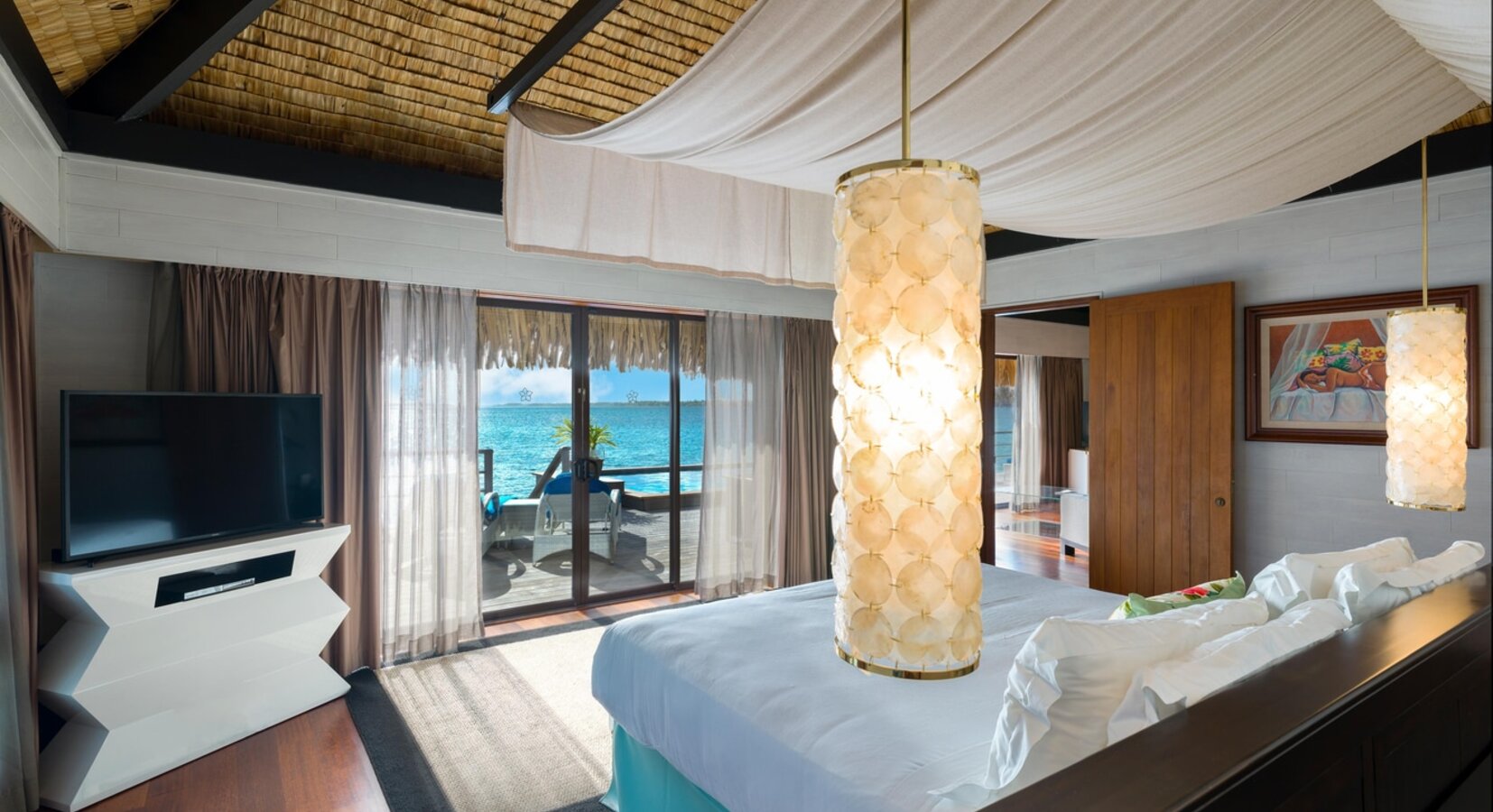 Overwater villa interior