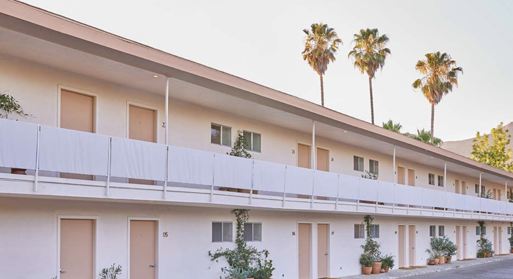 Motel style rooms