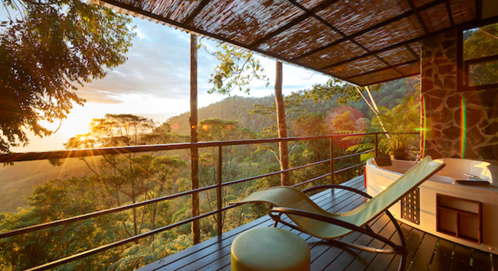 Incredible ocean and mountain views from our treehouses.