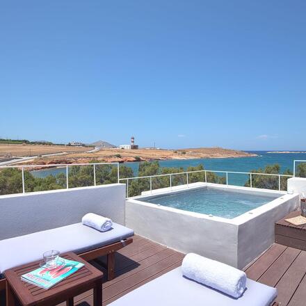 Roof terrace and jacuzzi