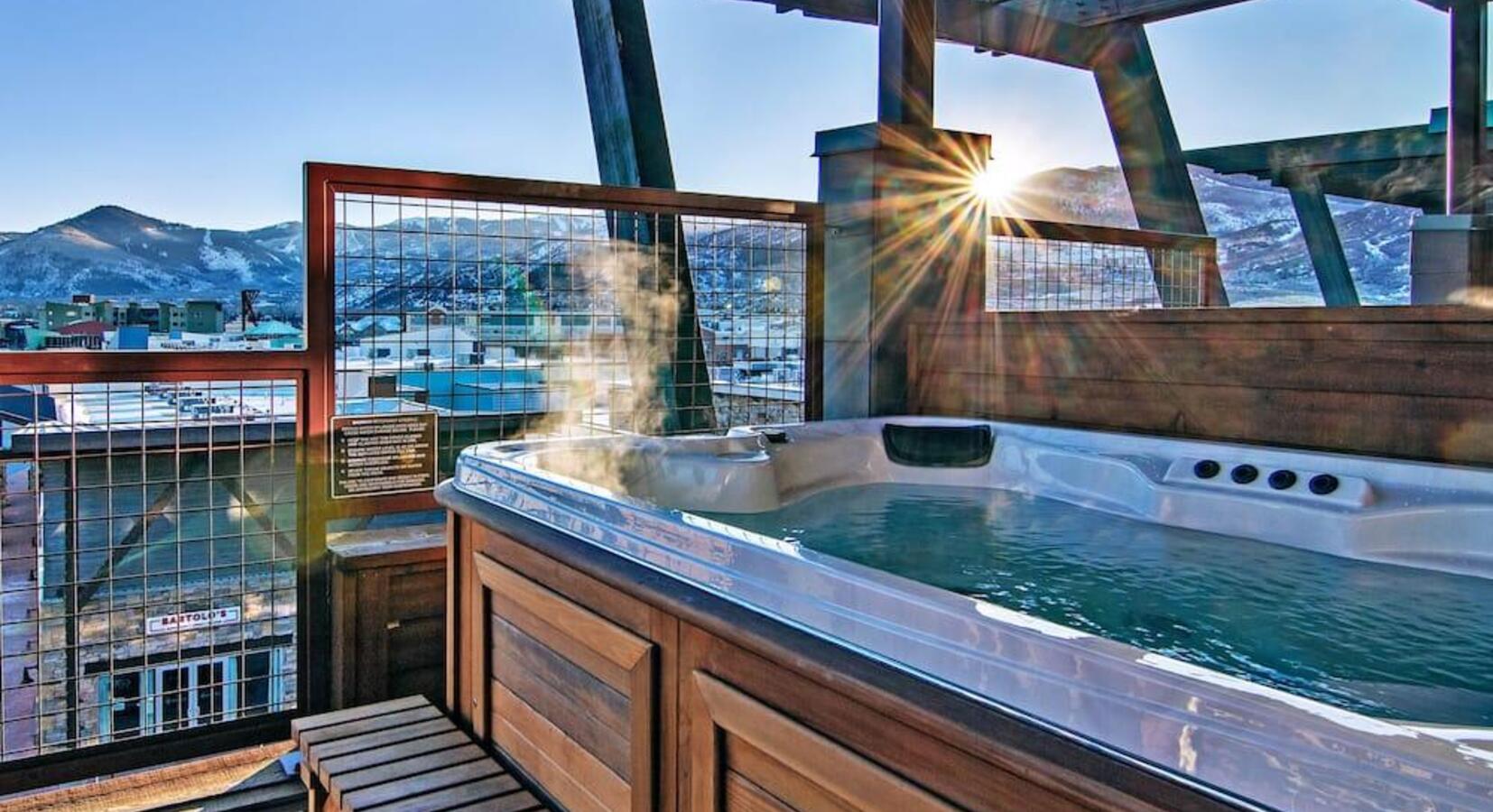 Private hot tub