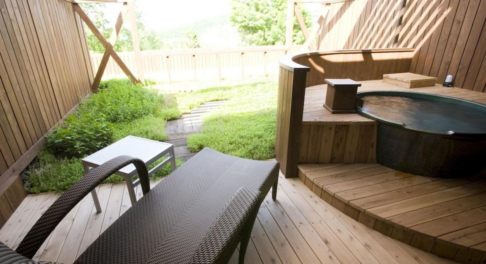 Terrace with onsen