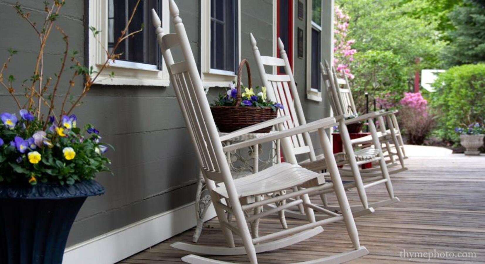 Rocking chairs on the patio