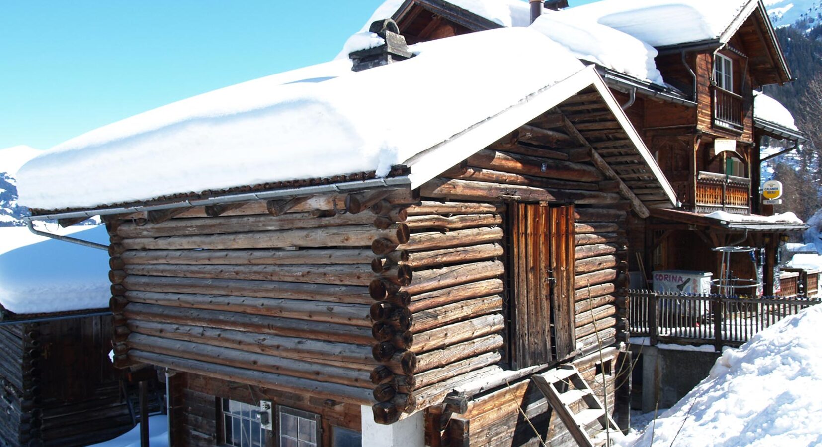 Hotel exterior in winter