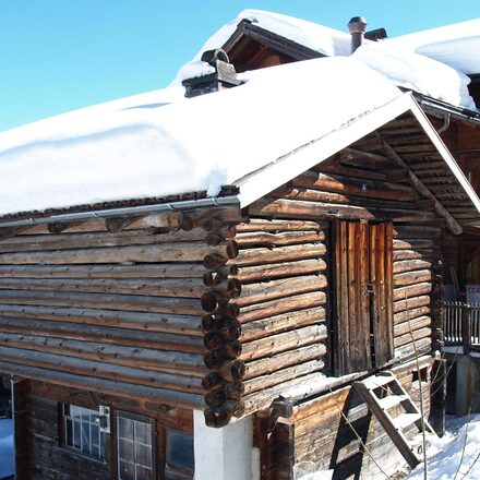 Hotel exterior in winter