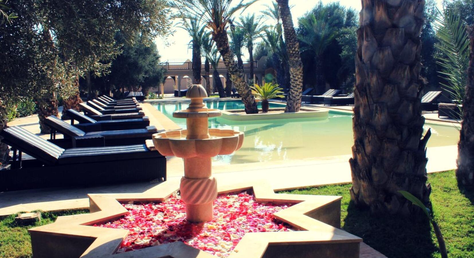 Fountain and pool view