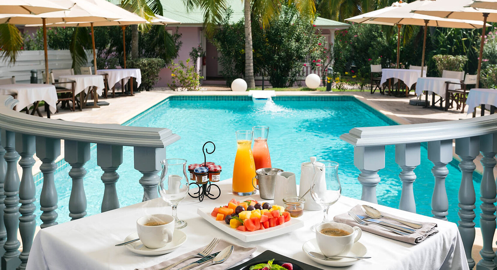 Poolside Breakfast