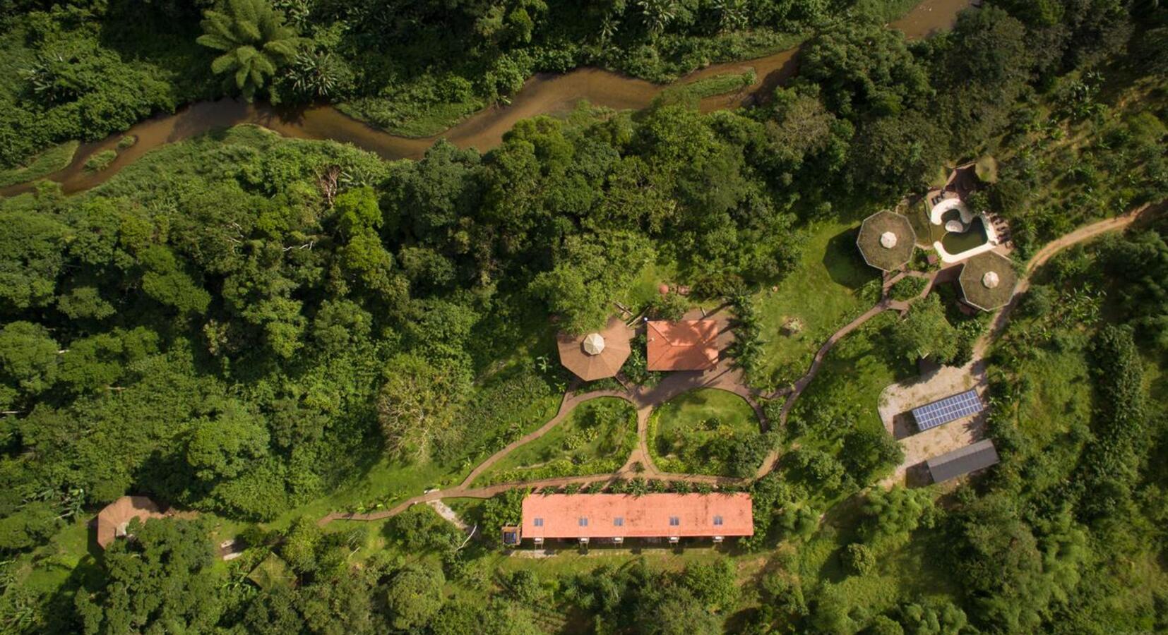 Aerial view of hotel