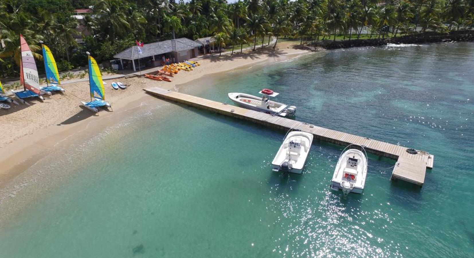 Beach and watersports area