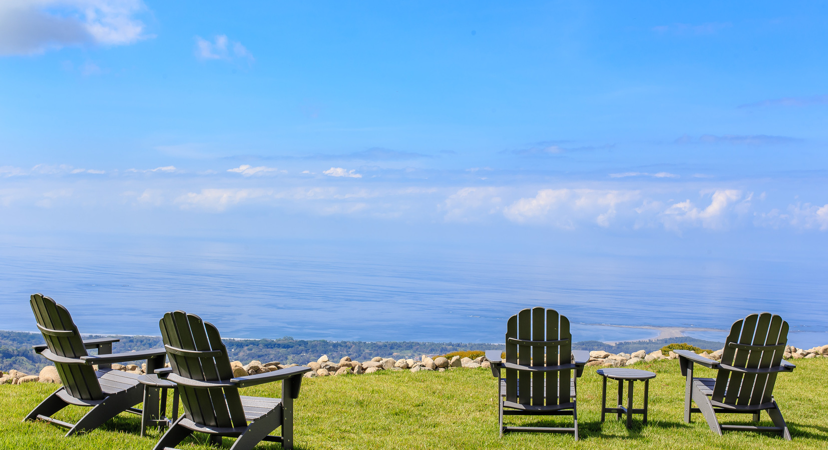 Endless ocean views from our green terrace