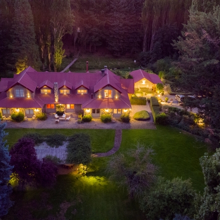 Aerial view of lodge