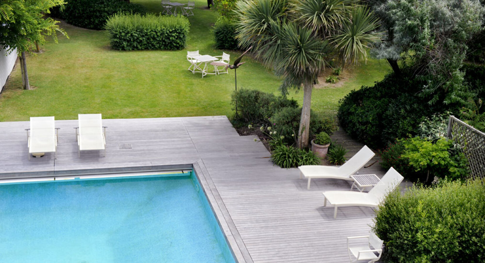 Garden with outdoor pool