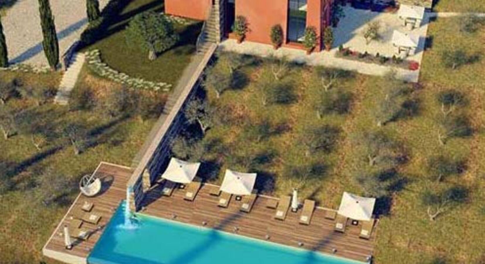 Aerial View of the Pool