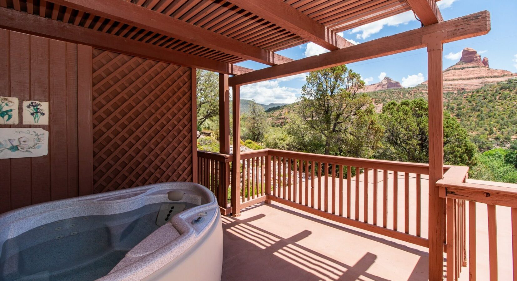 Private balcony with hot tub