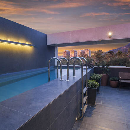 Outdoor pool and roof terrace