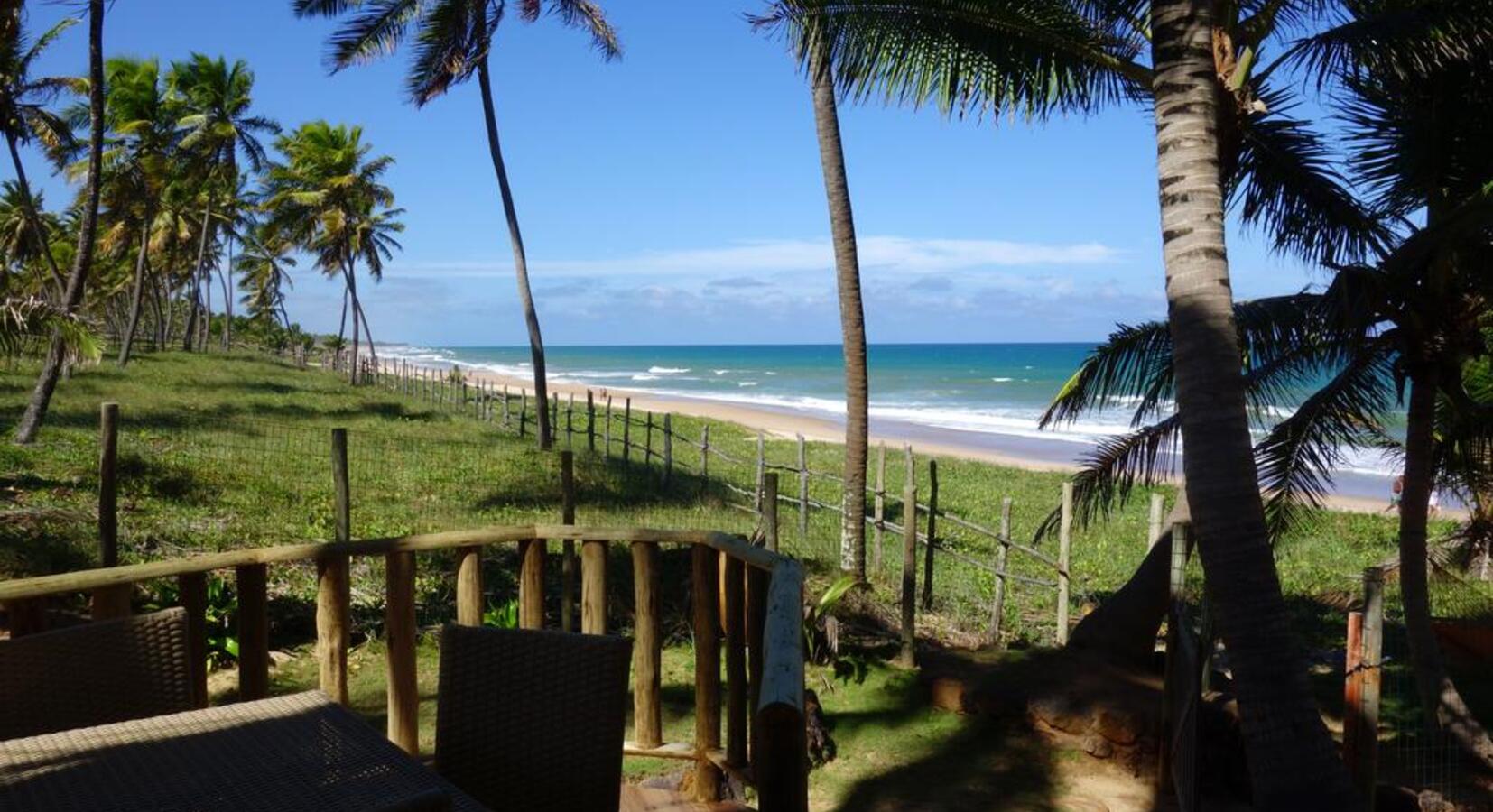 Garden and beach beyond