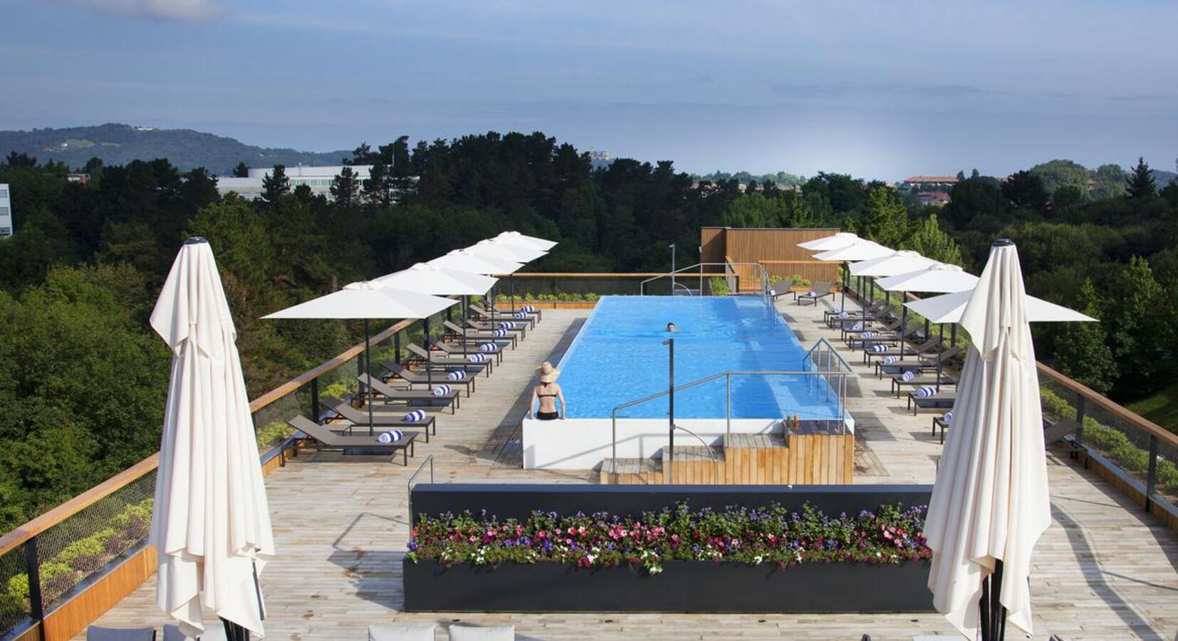 Hotel rooftop pool