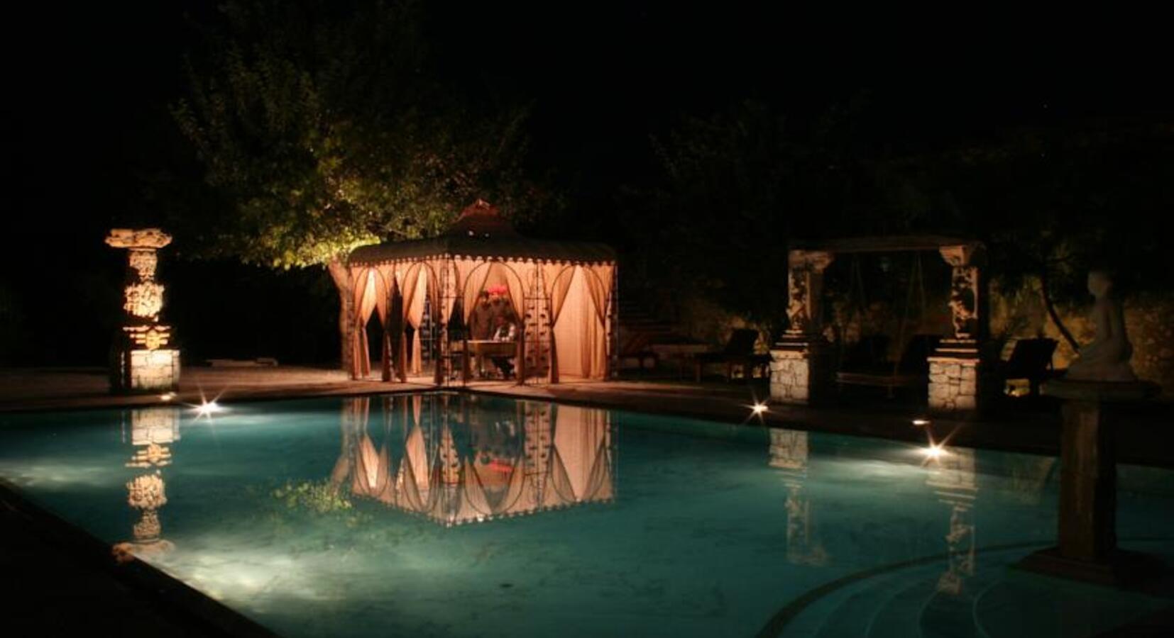 Pool at night