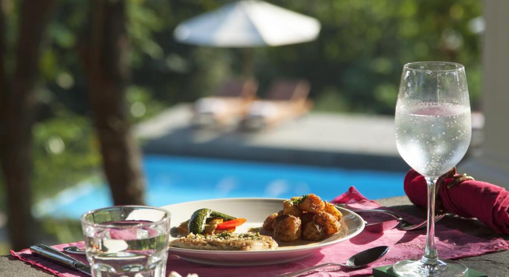 Lunch by the pool