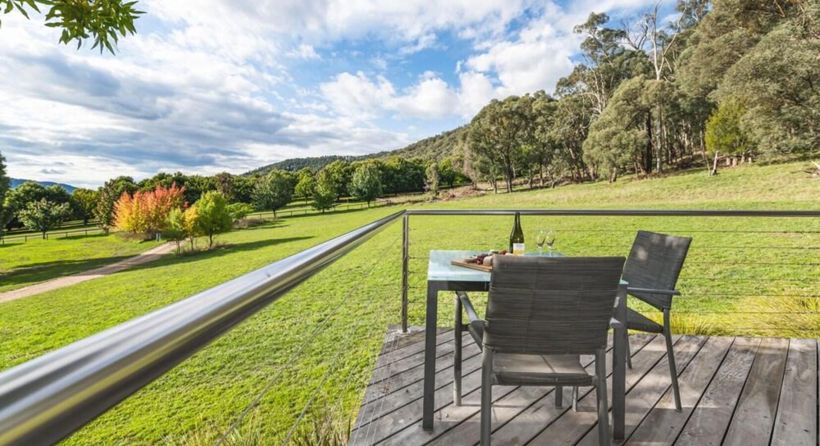 Private Deck with Farm Views