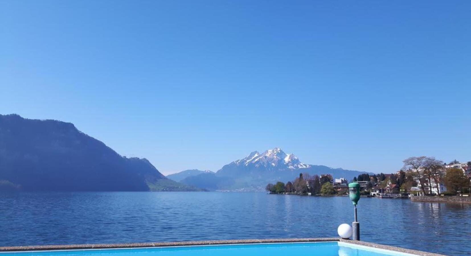 Lakeside swimming pool