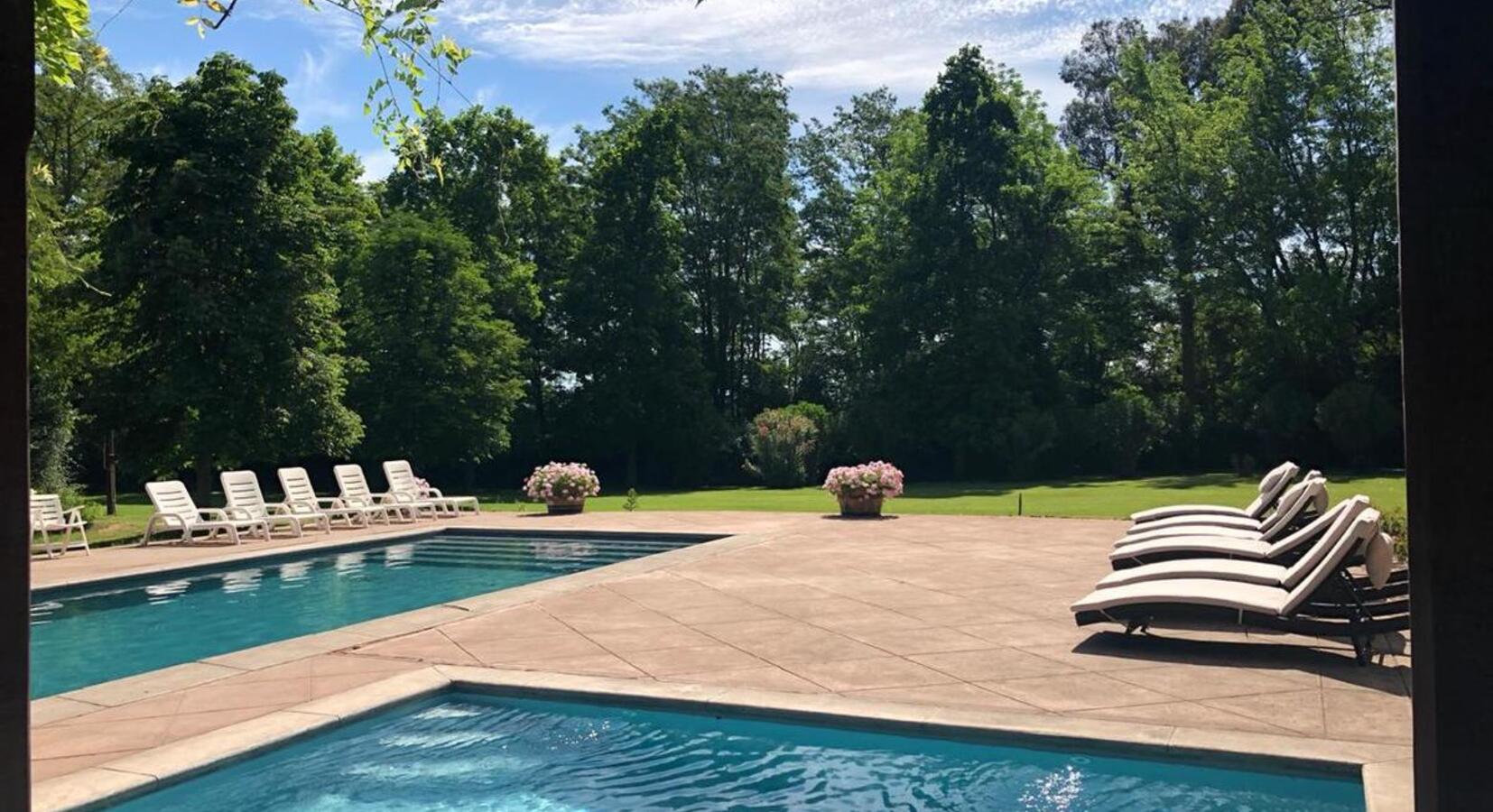 Outdoor pool and garden