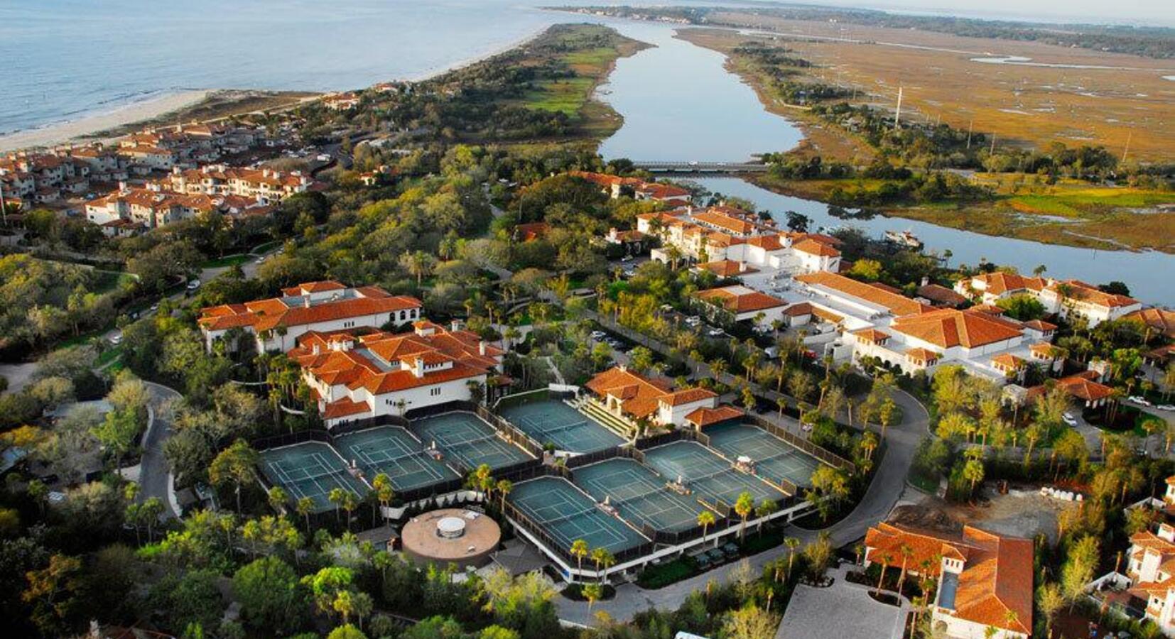 Aerial view of resort