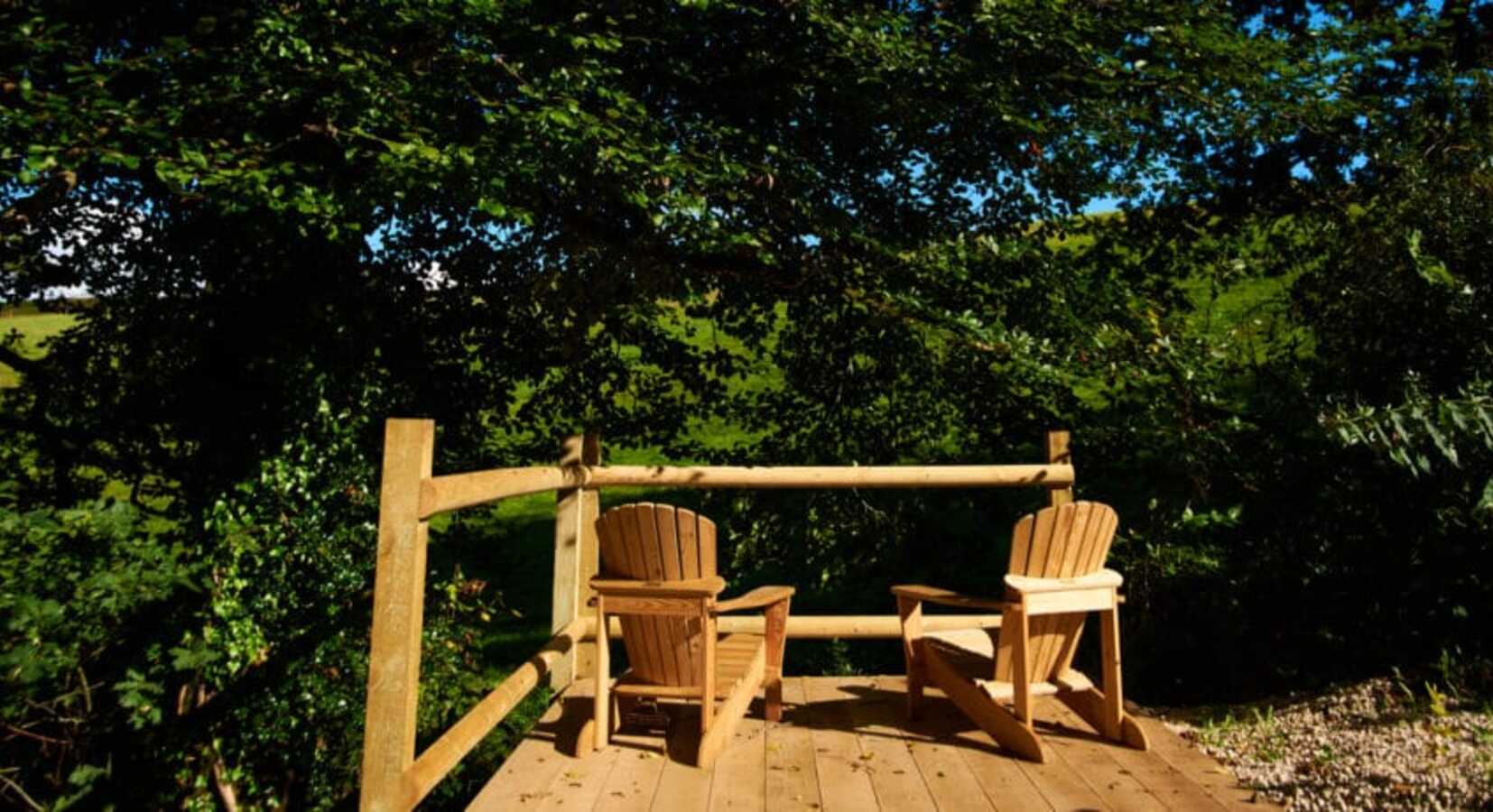 Shepherd's Hut Private Deck