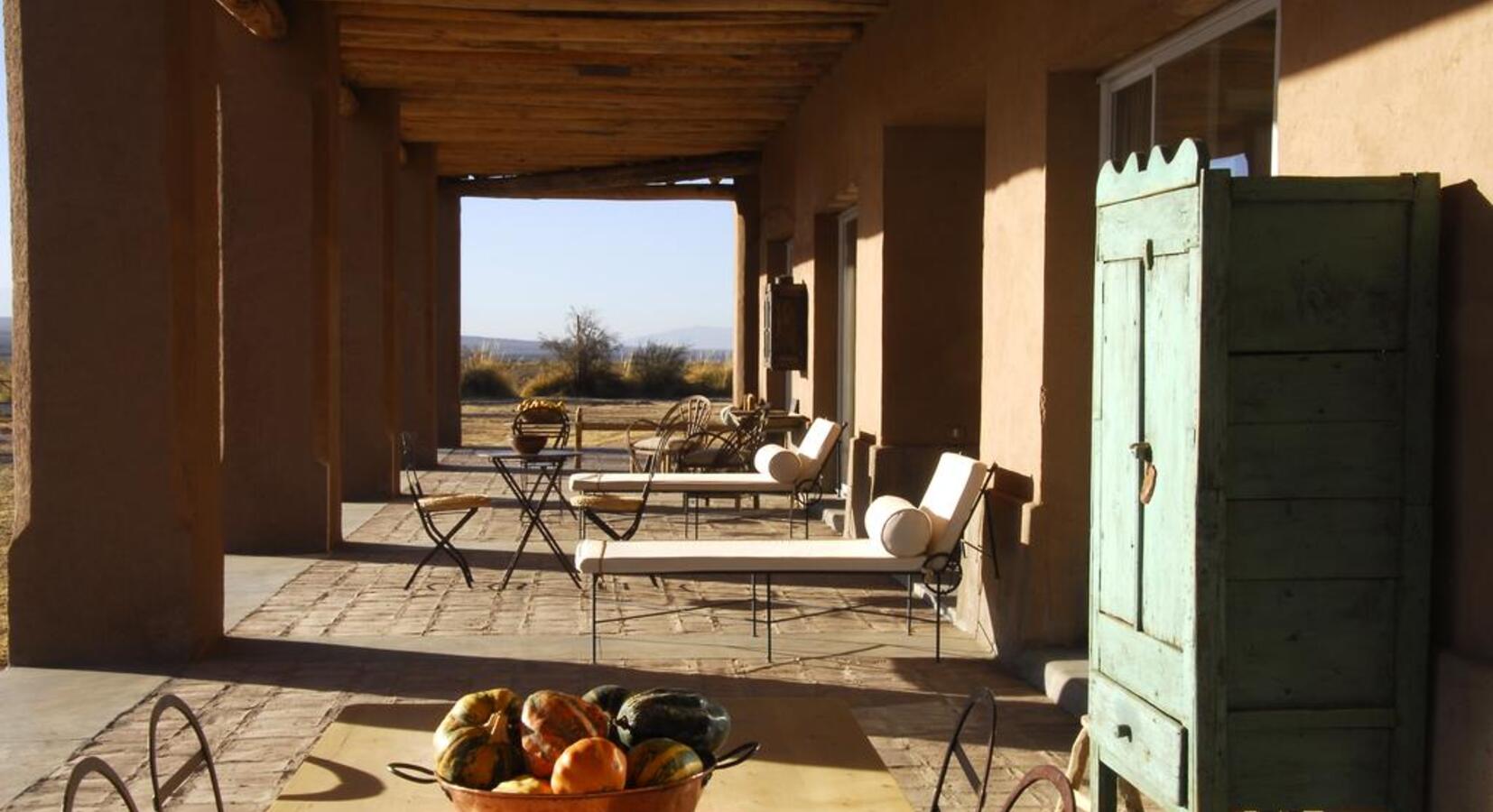 Terrace with views to the Andes