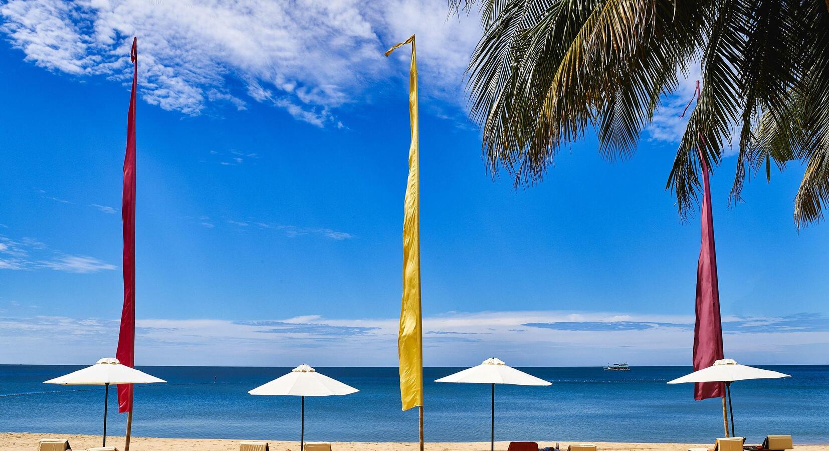 Beach with Loungers