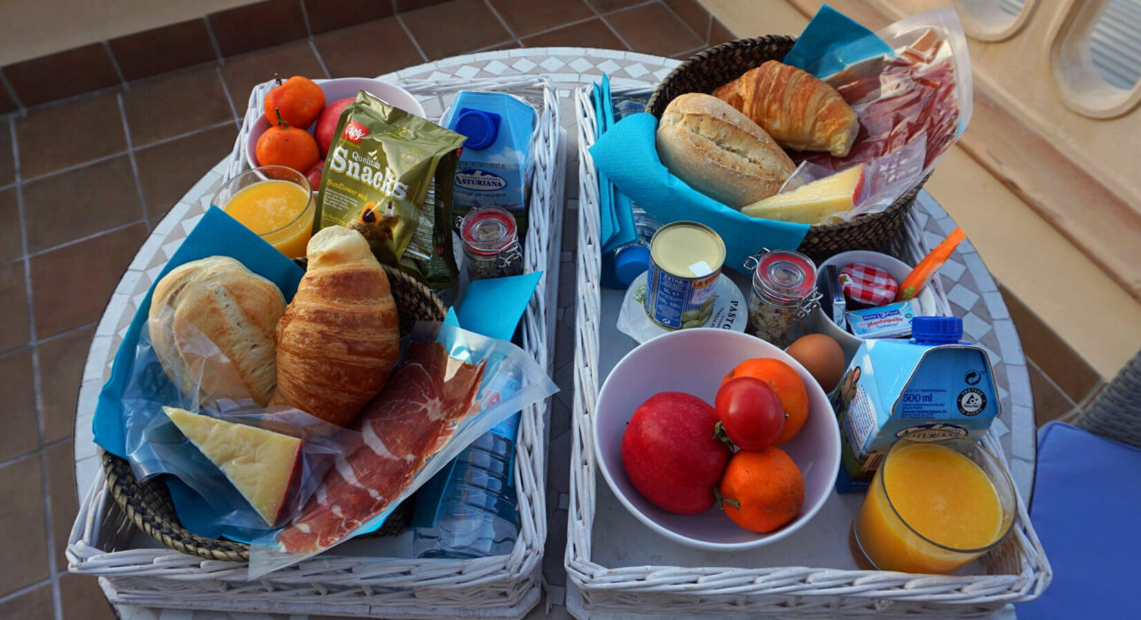 Breakfast baskets available