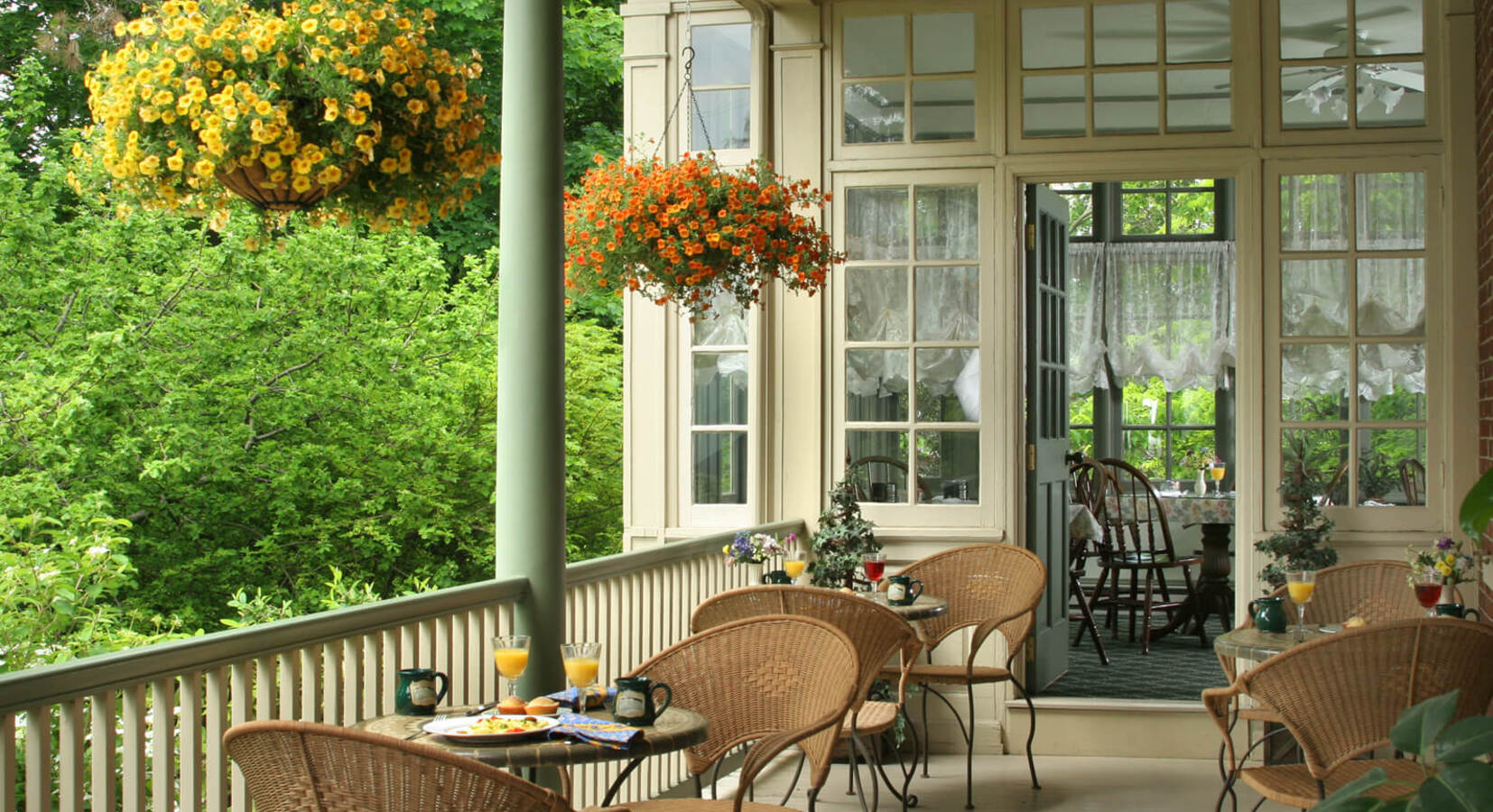 Breakfast on outdoor terrace