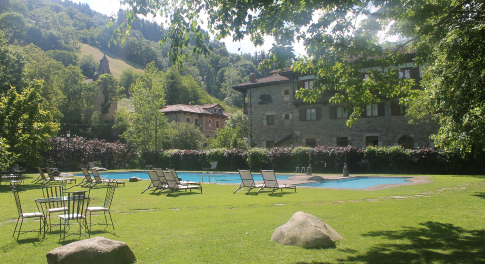 Outdoor pool and garden