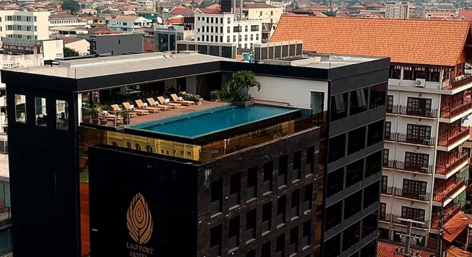 Hotel Exterior with Rooftop Pool 