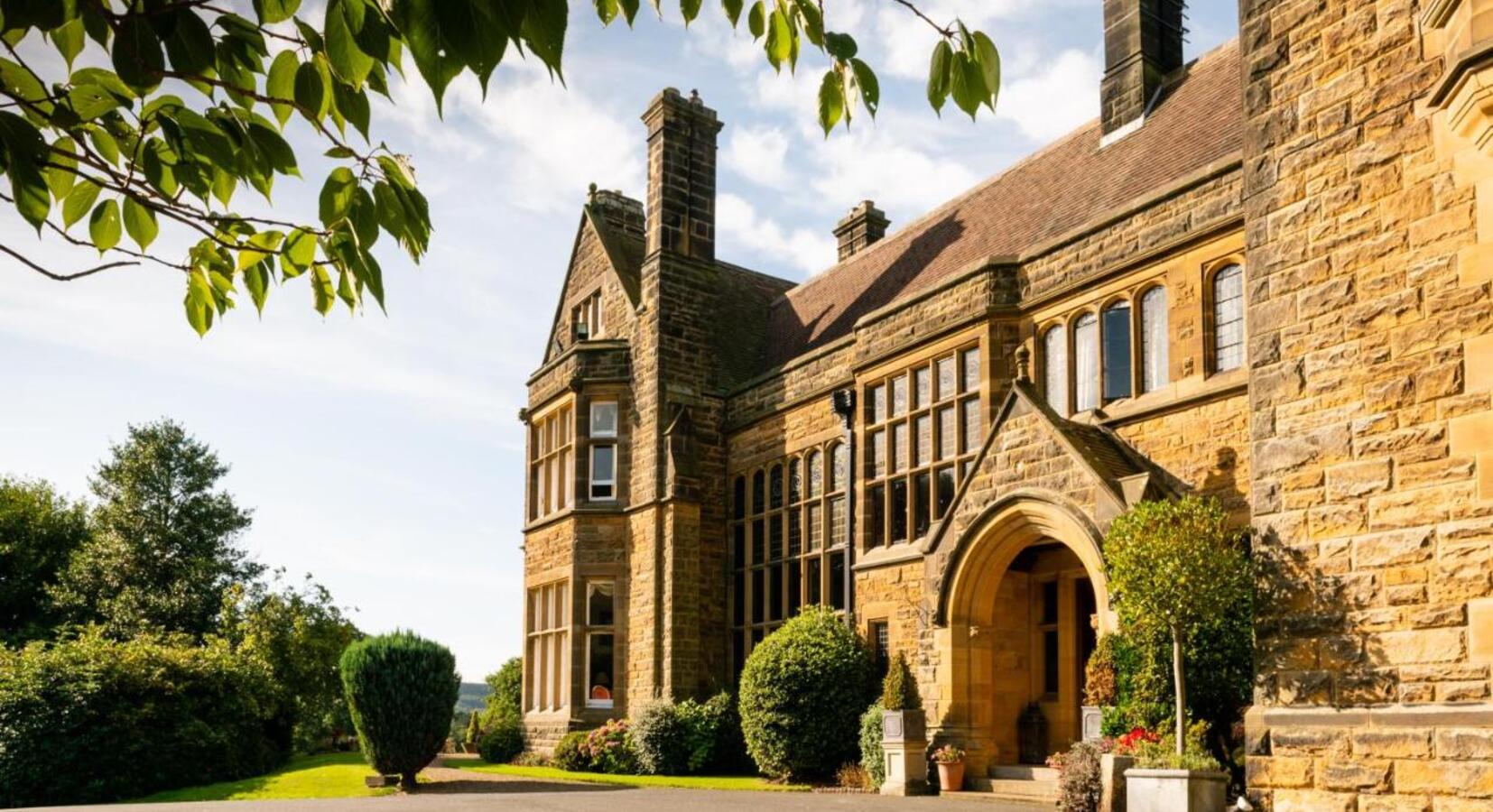 Front elevation and entrance porch.