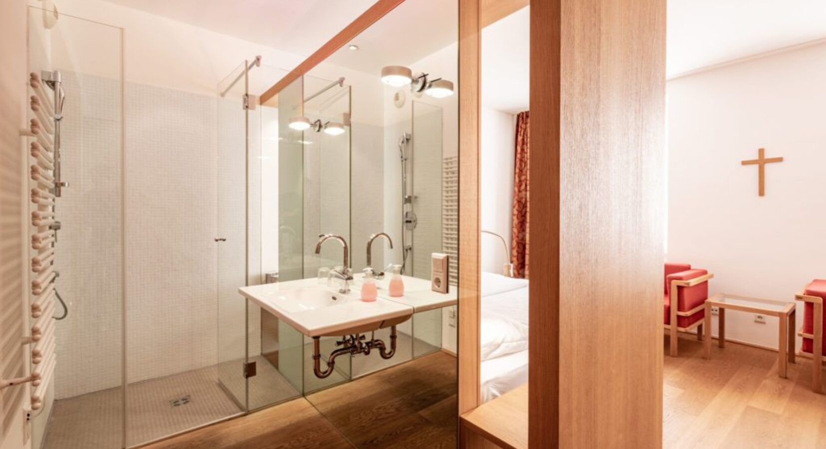 Twin room bathroom