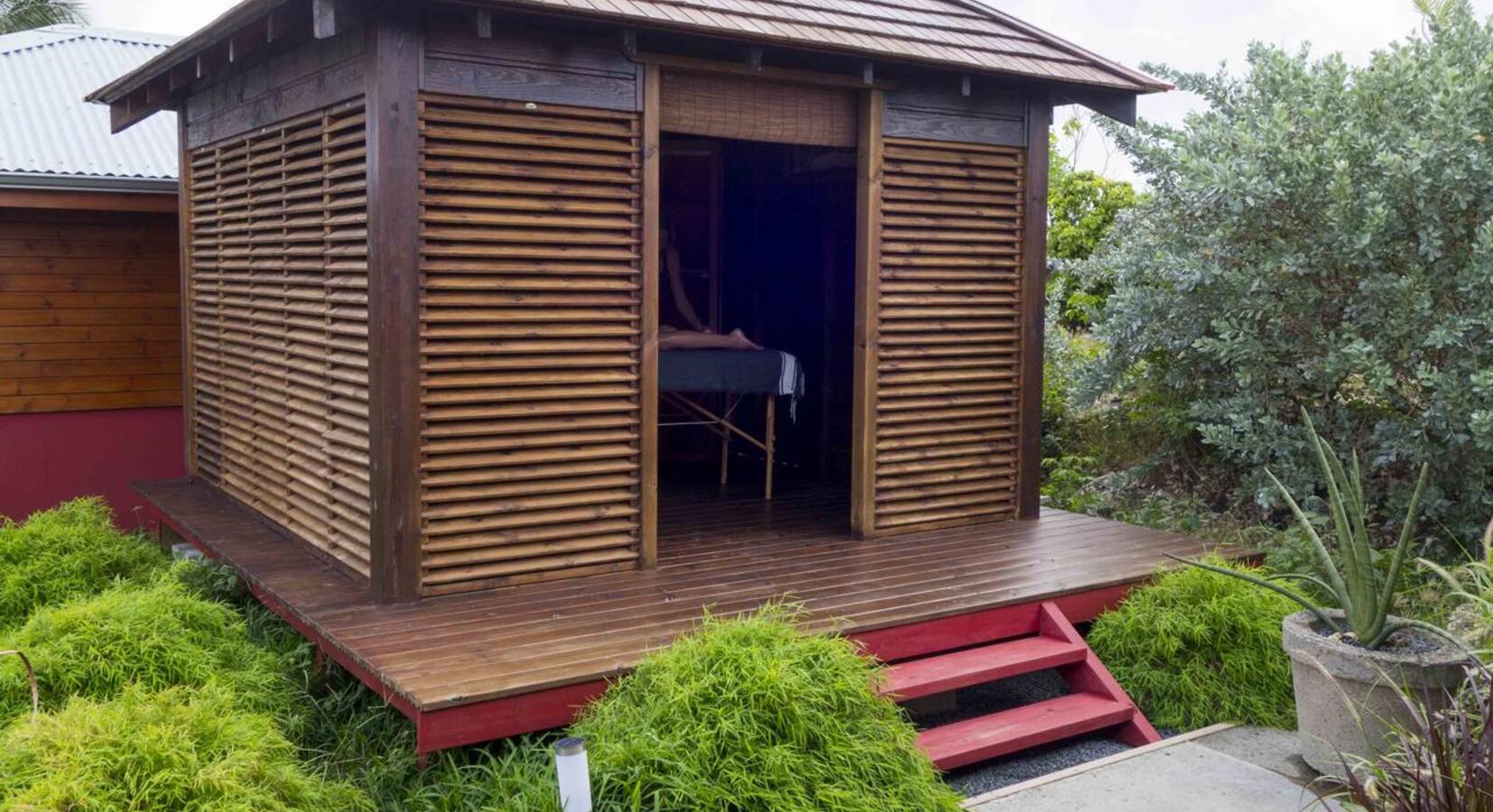 Hotel spa treatment shack