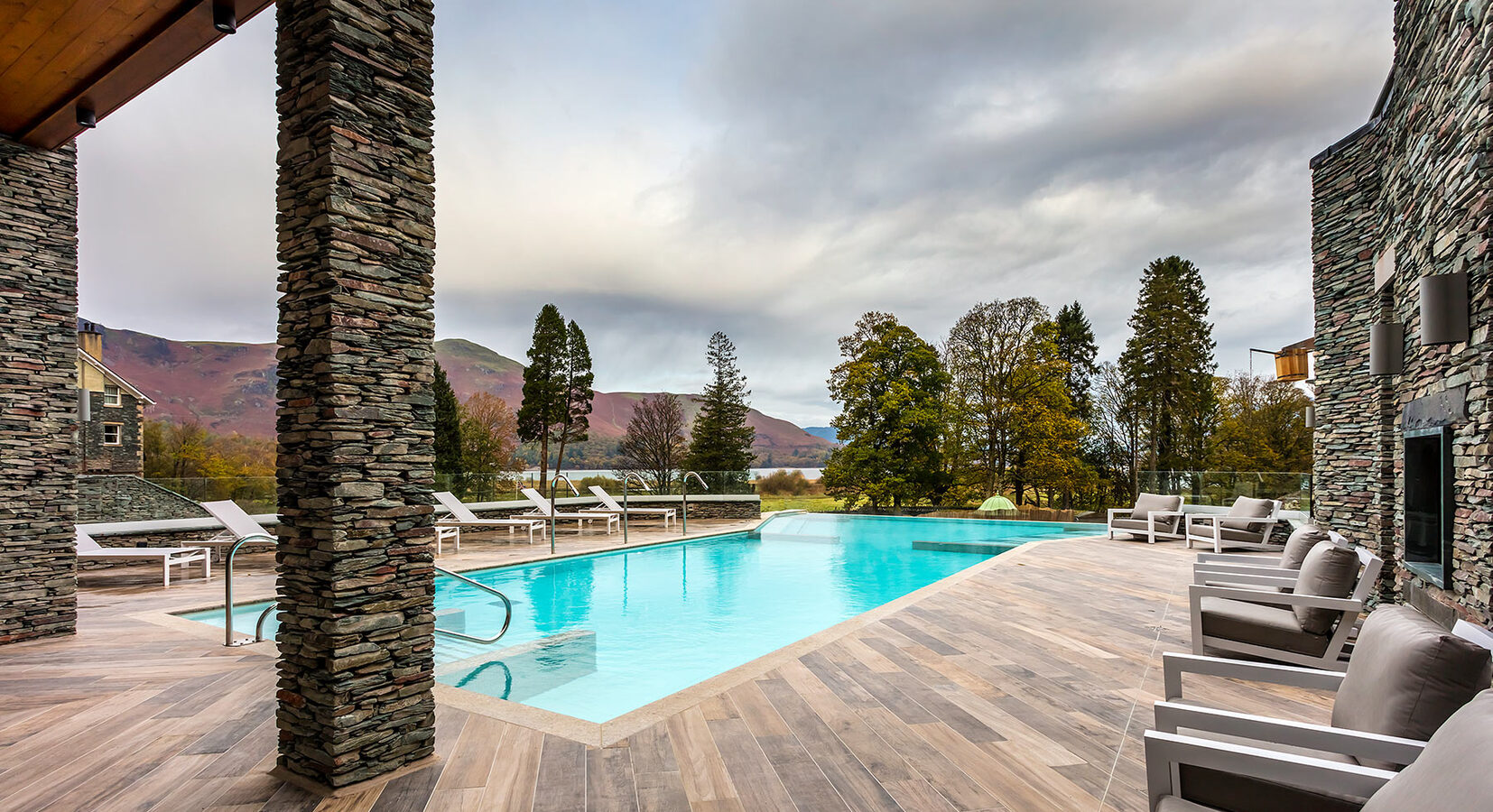 Outdoor pool with a view