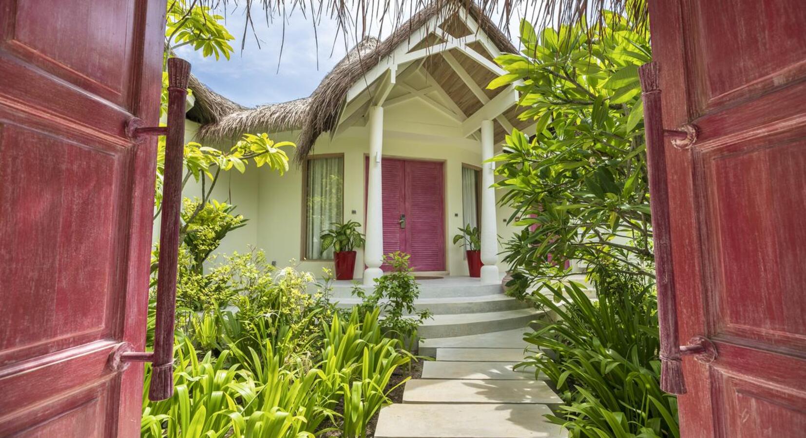 Entrance to beach villa