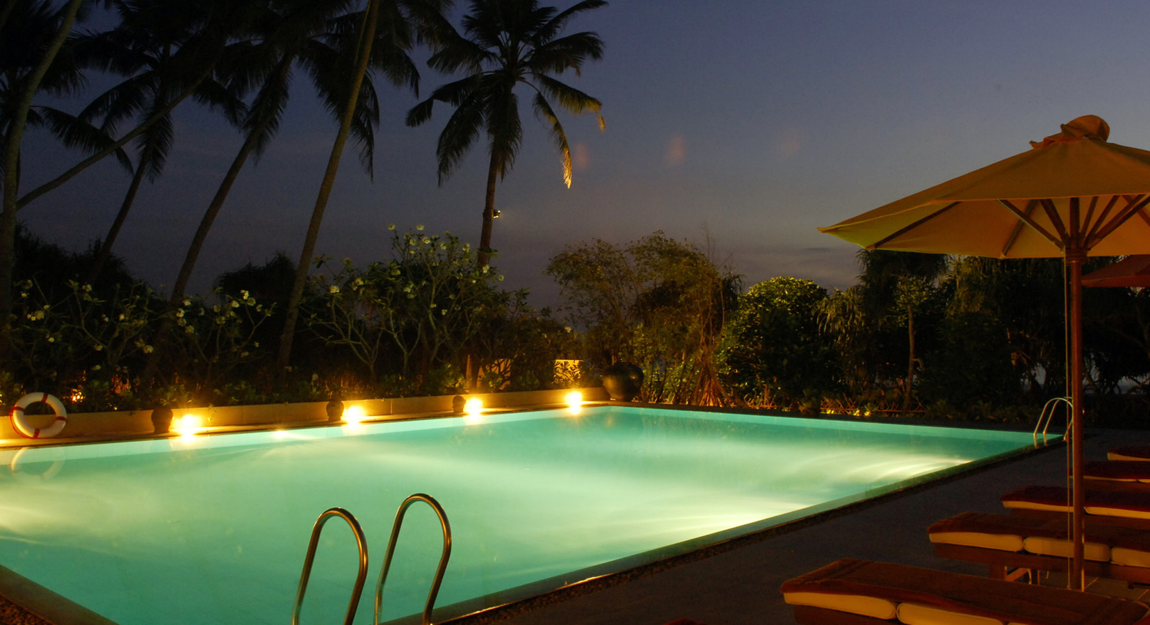 Pool night view