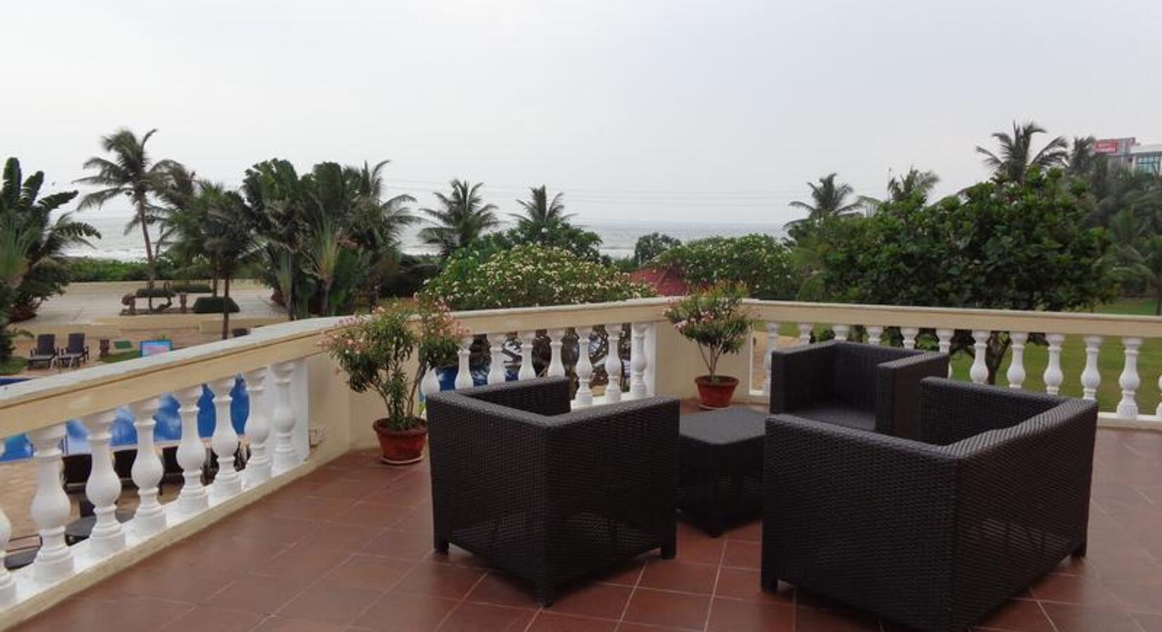 Terrace with beach view