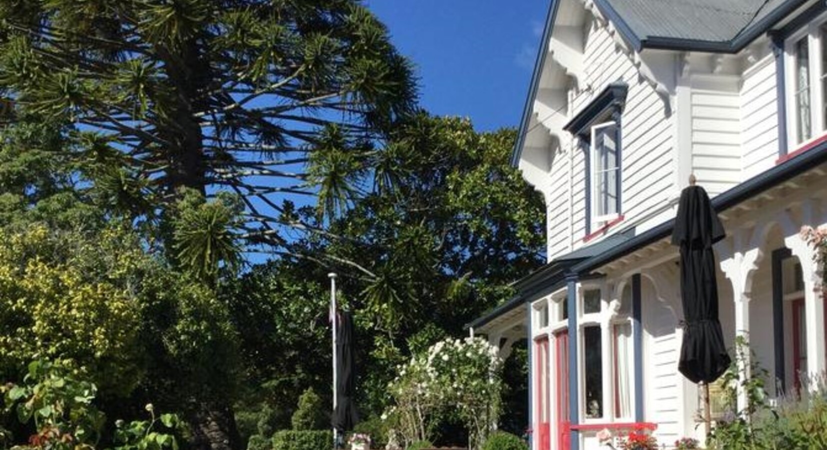 House and garden view